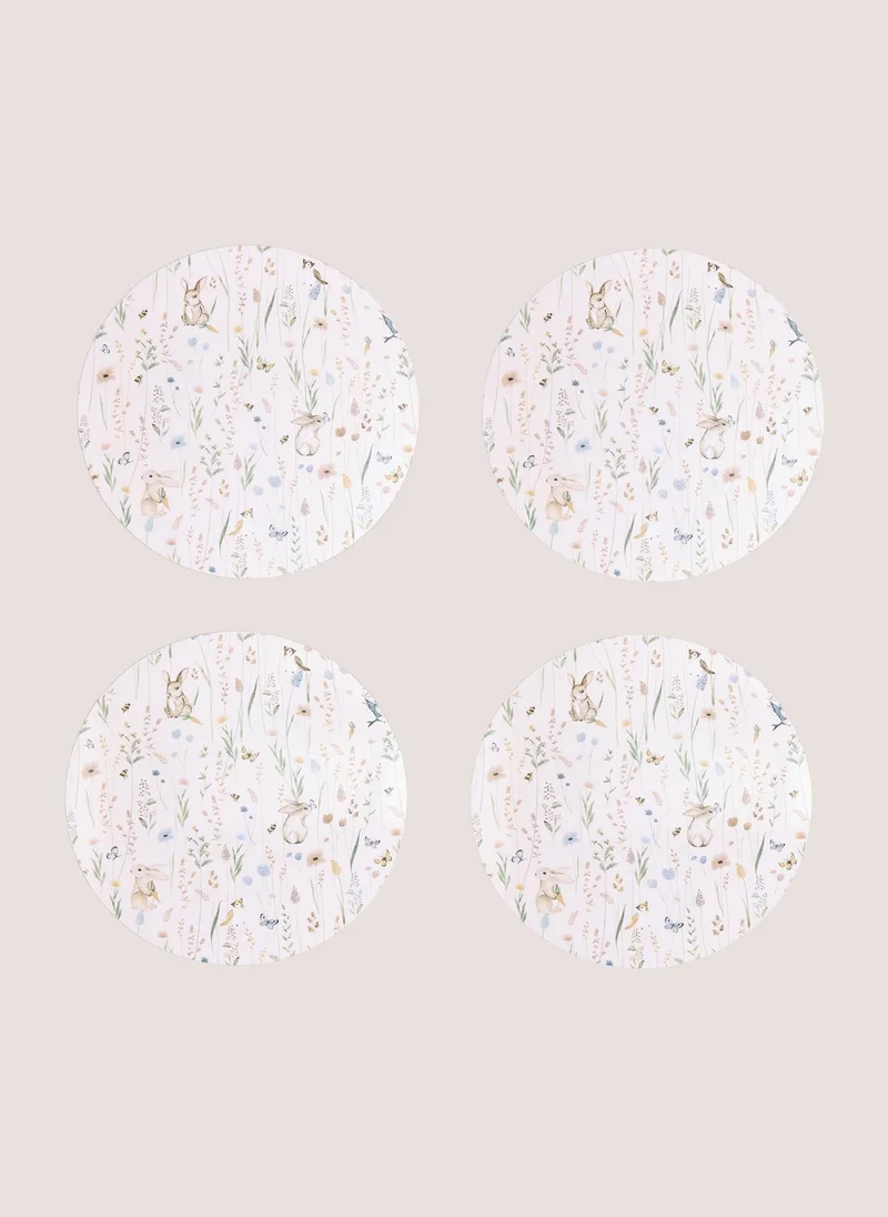 ماتلان 4 Pack Rabbit Placemats White